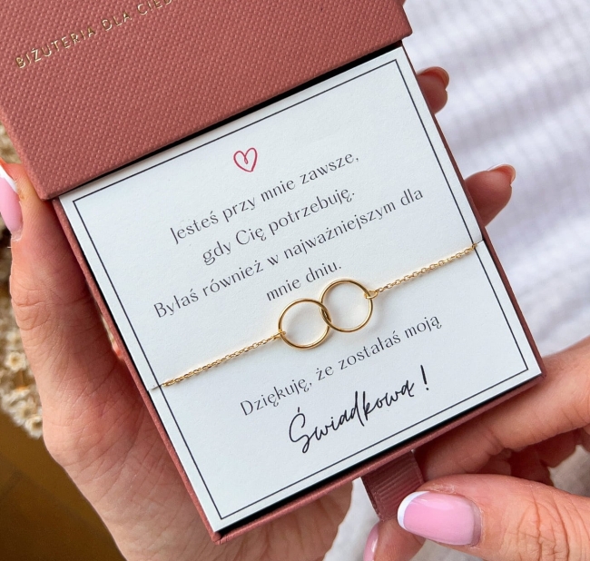 podziękowanie za świadkowanie bransoletka circle of love.JPG