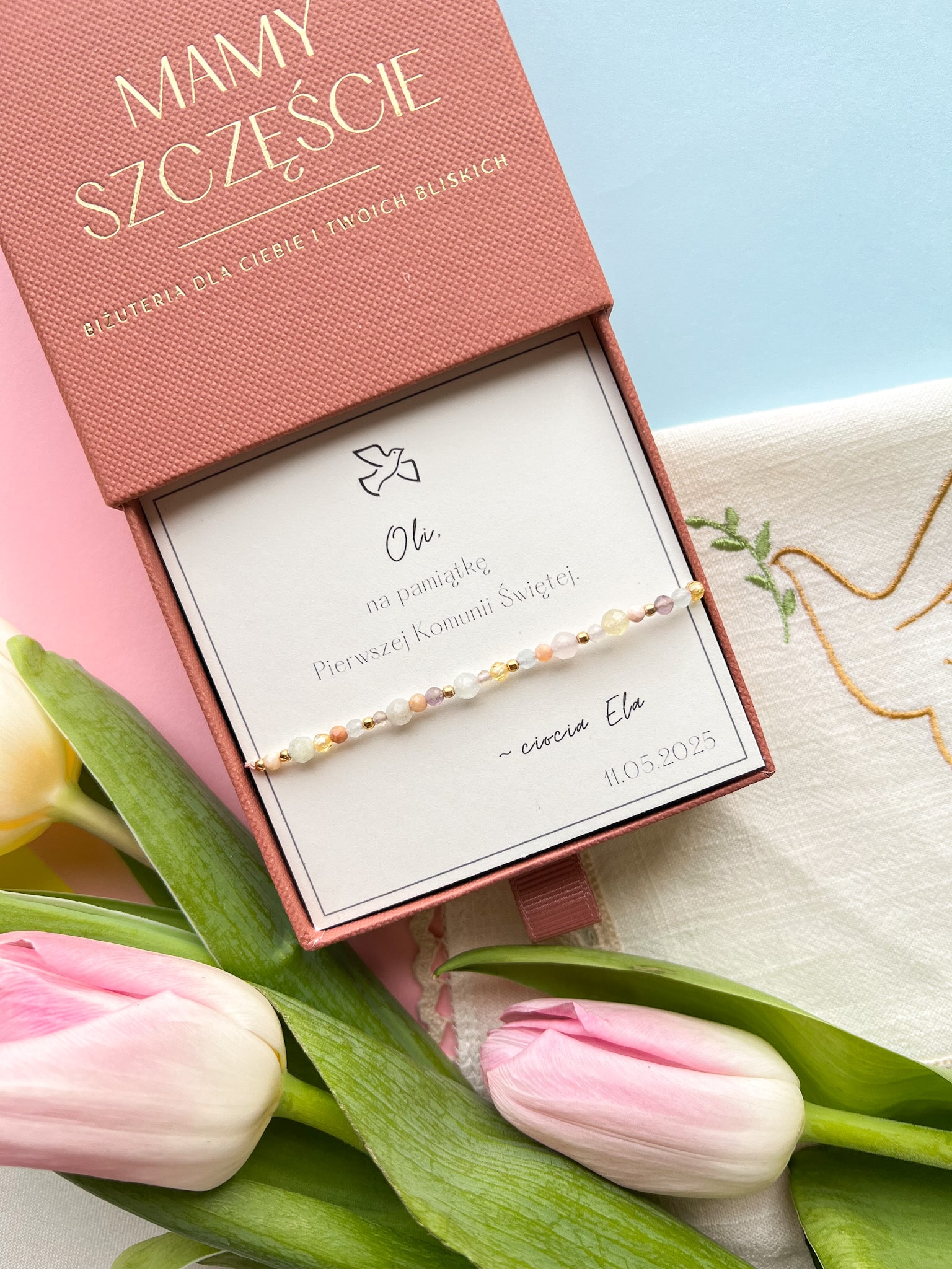 bransoletka na komunie dla dziewczynki